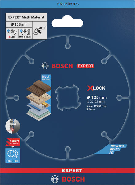 EXPERT Multi Material Carbide-Trennscheibe, 125 x 1.6 x 22,23&nbsp;mm, X-Lock Produktbild img2 L