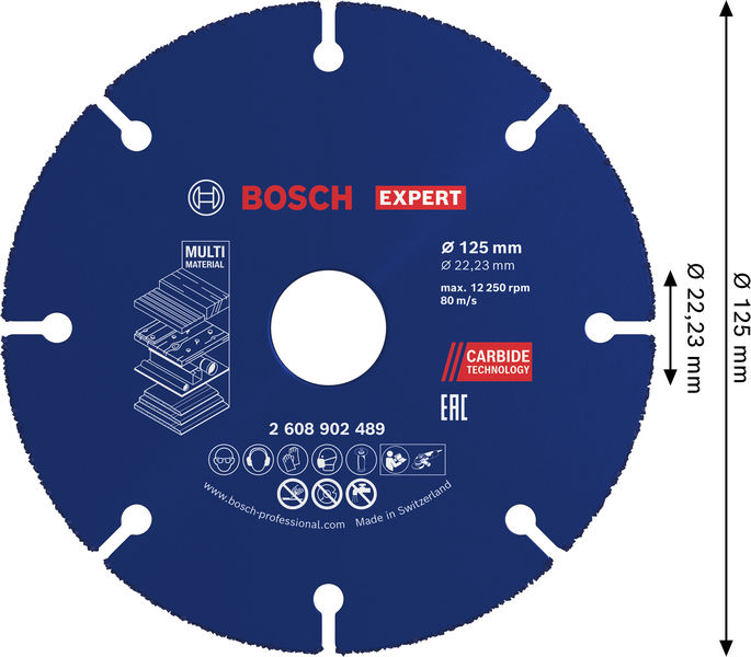 EXPERT&nbsp;Multi Material Carbide-Trennscheibe, 125&nbsp;x&nbsp;22,23&nbsp;mm Produktbild img4 L