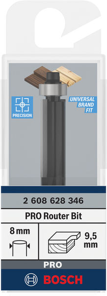 PRO Bündigfräser mit untenlieg. Führungskugellager, Ø 9,5&nbsp;x&nbsp;L 25,4, Schaft 8&nbsp;mm Produktbild img3 L
