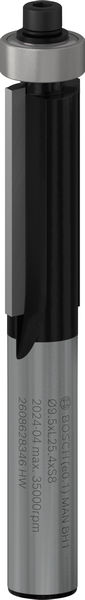 PRO Bündigfräser mit untenlieg. Führungskugellager, Ø 9,5&nbsp;x&nbsp;L 25,4, Schaft 8&nbsp;mm Produktbild img1 L