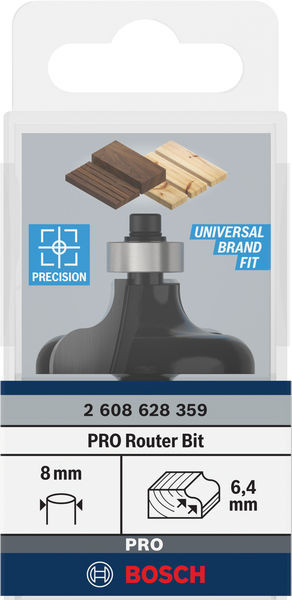PRO Profilfräser, R&nbsp;6,4, Schaft 8&nbsp;mm Produktbild img3 L
