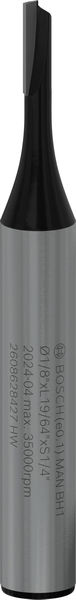 PRO Nutfräser, einschneidig, Ø 1/8"&nbsp;x&nbsp;L 19/64", Schaft 1/4" Produktbild img1 L
