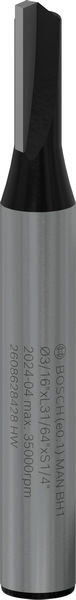 PRO Nutfräser, einschneidig, Ø 3/16"&nbsp;x&nbsp;L 31/64", Schaft 1/4" Produktbild img1 L