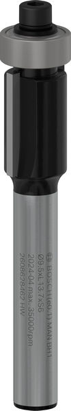 PRO Bündigfräser mit untenlieg. Führungskugellager, Ø 9,5&nbsp;x&nbsp;L 13,7, Schaft 6&nbsp;mm Produktbild img1 L