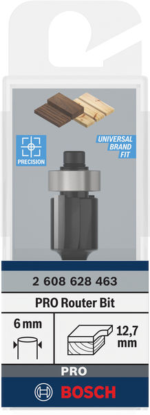 PRO Bündigfräser mit untenlieg. Führungskugellager, Ø 12,7&nbsp;x&nbsp;L 12,7, Schaft 6&nbsp;mm Produktbild img3 L