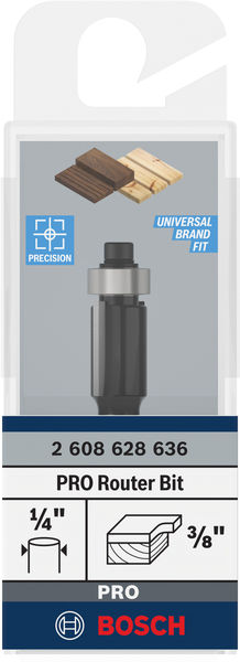 PRO Bündigfräser mit untenlieg. Führungskugellager, Ø 3/8"xL 17/32", Schaft 1/4" Produktbild img3 L