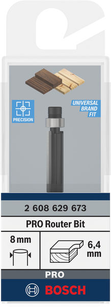 PRO Bündigfräser mit untenliegendem Führungskugellager, Ø6,35 x L20, Schaft 8&nbsp;mm Produktbild img3 L