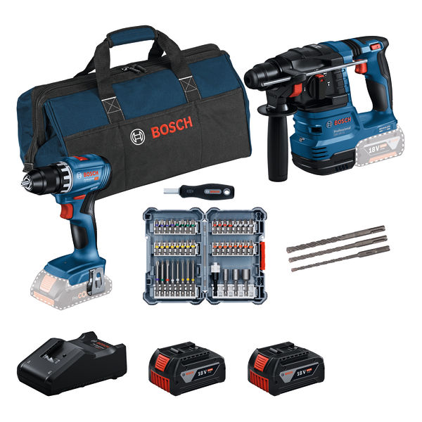2 x 18V-Set: GSR + GBH + 2 x Bit-Set + 2 x GBA 18V 4.0 Ah + GAL 18V-40 Produktbild img3 L