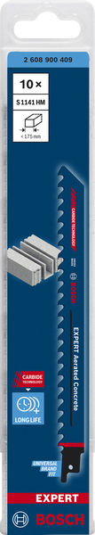 EXPERT S1141HM Aerated Concrete Säbelsägeblatt, 10-tlg. Produktbild img2 L
