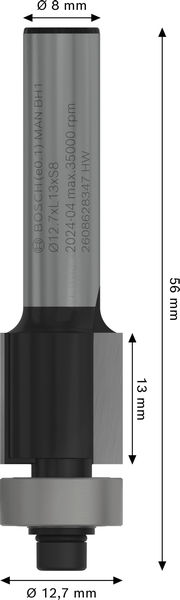 PRO Bündigfräser mit untenlieg. Führungskugellager, Ø 12,7&nbsp;x&nbsp;L 13, Schaft 8&nbsp;mm Produktbild img5 L