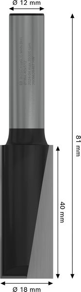PRO Nutfräser, zweischneidig, Ø 18&nbsp;x&nbsp;L 40, Schaft 12&nbsp;mm Produktbild img5 L