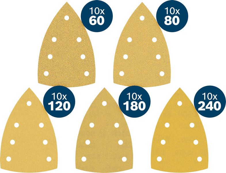 EXPERT C470 Schleifpapier Set, 100x150mm, K60/80/120/180/240, 50-tlg. Start Pack Produktbild img1 L