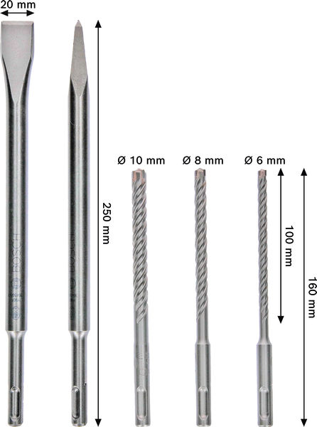 PRO SDS plus-4C Meißel- und Bohrersatz, 5-tlg Produktbild img3 L