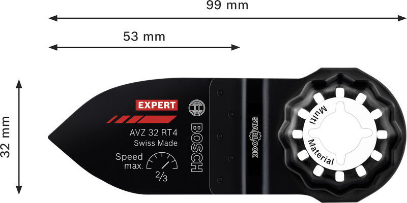 EXPERT AVZ 32 RT4 Schleiffinger, 32 x 53 mm Produktbild img4 L