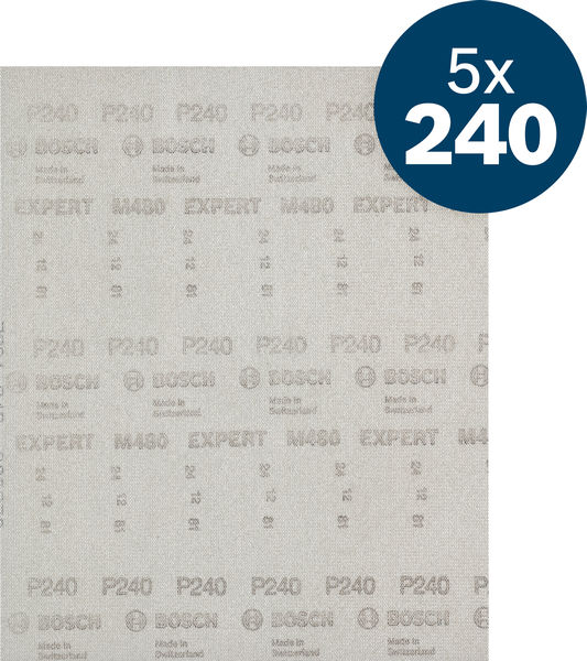 EXPERT M480 Schleifnetz, 230&nbsp;x 280&nbsp;mm, K240, 5 Stk Produktbild img1 L