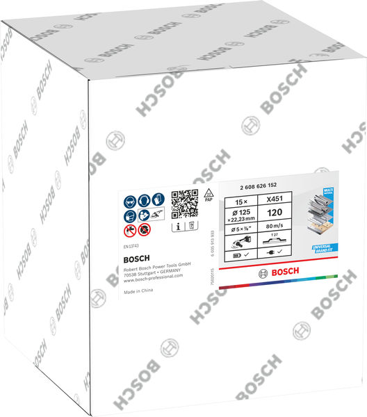 X451 Fächerschleifscheibe, 125 x 22,23&nbsp;mm, K120, Z27, 15-tlg Produktbild img4 L