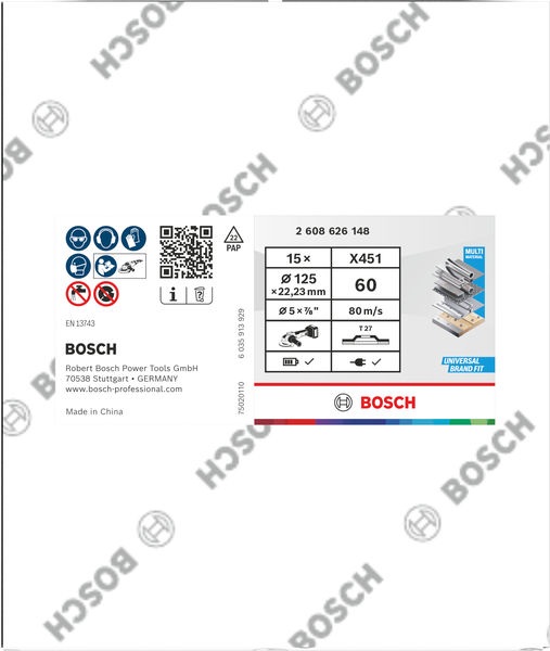 X451 Fächerschleifscheibe, 125 x 22,23&nbsp;mm, K60, Z27, 15-tlg Produktbild img3 L