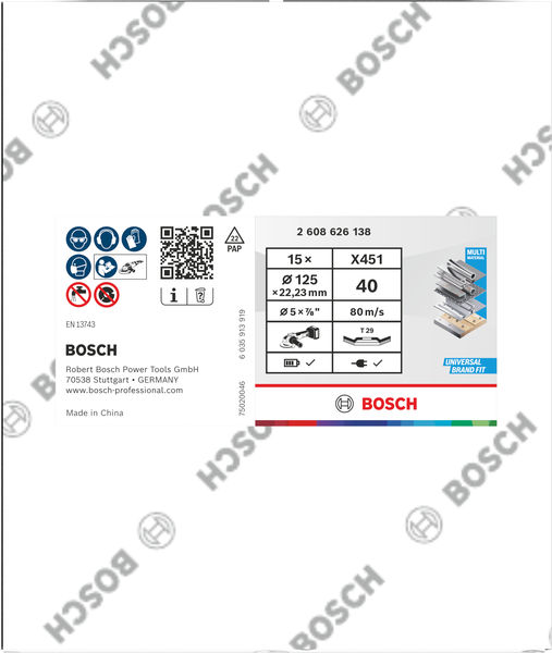 X451 Fächerschleifscheibe, 125 x 22,23&nbsp;mm, K40, Z29, 15-tlg Produktbild img3 L