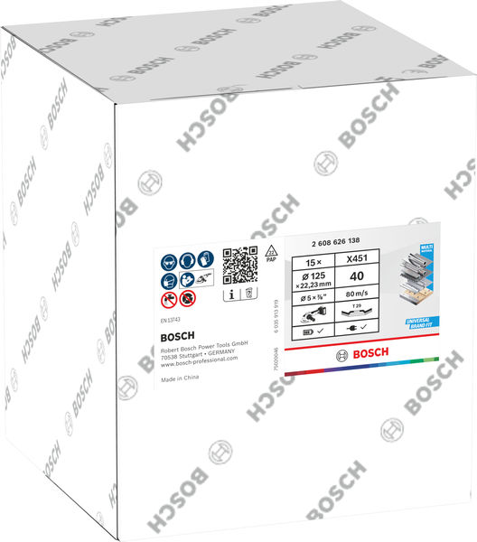 X451 Fächerschleifscheibe, 125 x 22,23&nbsp;mm, K40, Z29, 15-tlg Produktbild img4 L