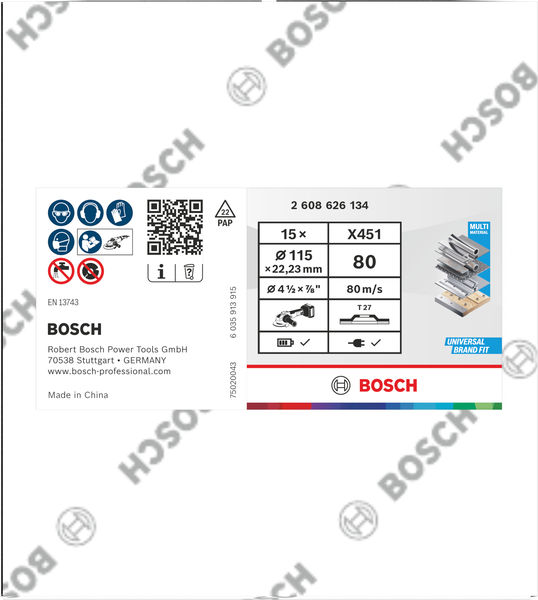 X451 Fächerschleifscheibe, 115 x 22,23&nbsp;mm, K80, Z27, 15-tlg Produktbild img3 L