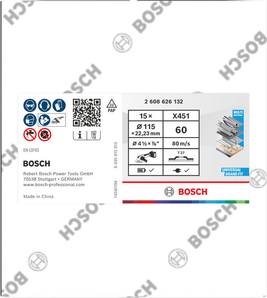 X451 Fächerschleifscheibe, 115 x 22,23&nbsp;mm, K60, Z27, 15-tlg Produktbild img3 L