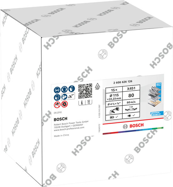 X451 Fächerschleifscheibe, 115 x 22,23&nbsp;mm, K80, Z29, 15-tlg Produktbild img4 L