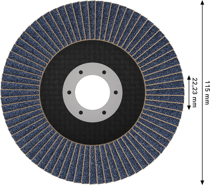 X451 Fächerschleifscheibe, 115 x 22,23&nbsp;mm, K120, Z29, 15-tlg Produktbild img5 L