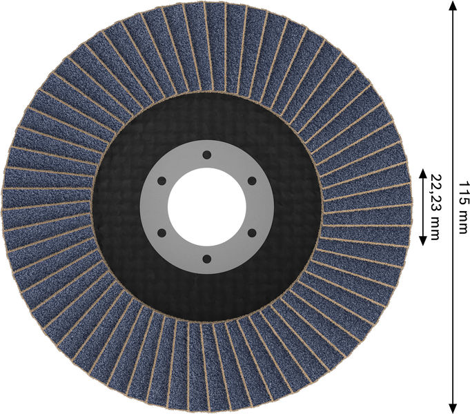 X451 Fächerschleifscheibe, 115 x 22,23&nbsp;mm, K40, Z27, 15-tlg Produktbild img5 L