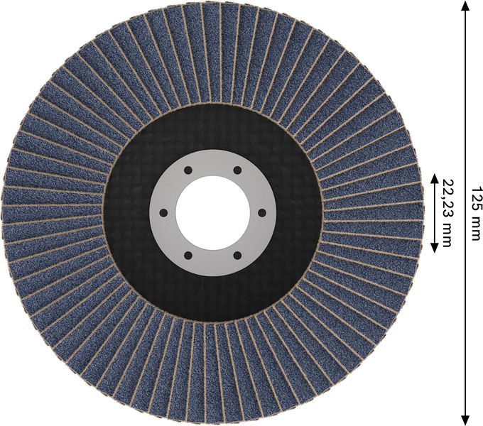 X451 Fächerschleifscheibe, 125 x 22,23&nbsp;mm, K40, Z29, 15-tlg Produktbild img5 L