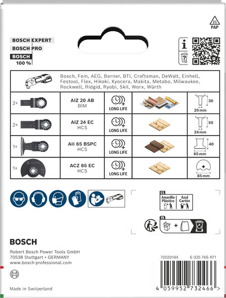 Holz- und Weichmetall-Blatt-Set für oszillierende Multifunktionswerkzeuge,6-tlg. Produktbild img4 L