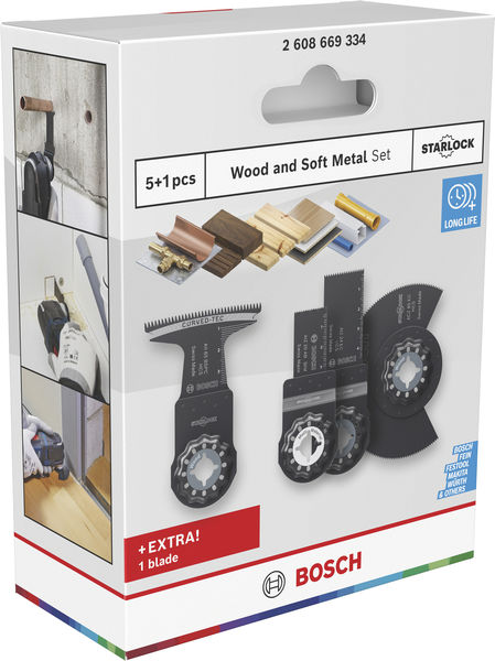 Holz- und Weichmetall-Blatt-Set für oszillierende Multifunktionswerkzeuge,6-tlg. Produktbild img3 L