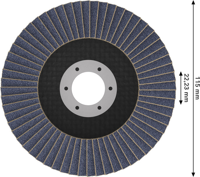 X451 Fächerschleifscheibe, 115 x 22,23&nbsp;mm, K40, Z29, 60-tlg Produktbild img5 L