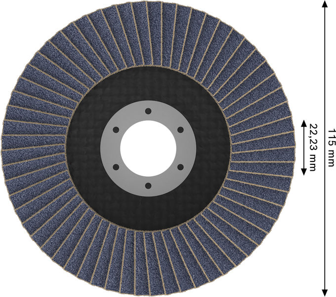 X451 Fächerschleifscheibe, 115 x 22,23&nbsp;mm, K40, Z27, 60-tlg Produktbild img5 L