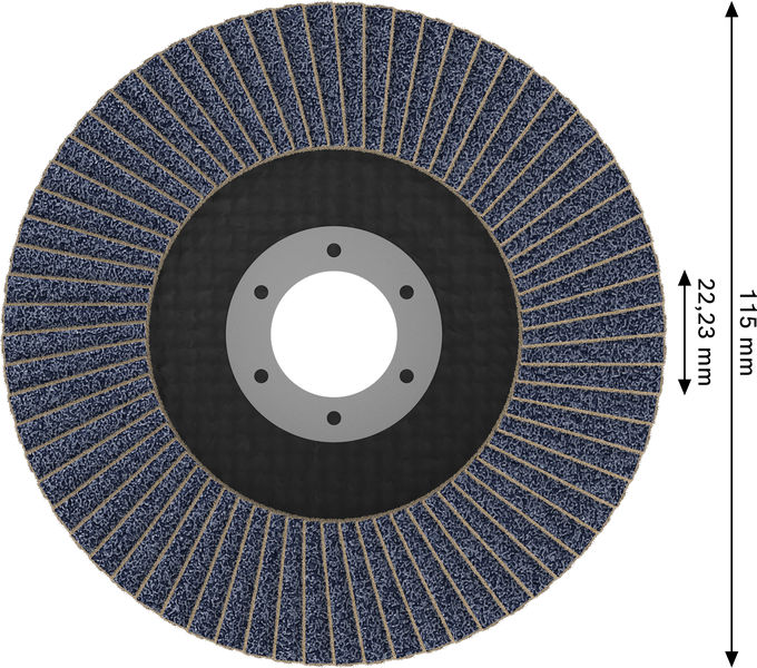 X451 Fächerschleifscheibe, 115 x 22,23&nbsp;mm, K80, Z27, 60-tlg Produktbild img5 L