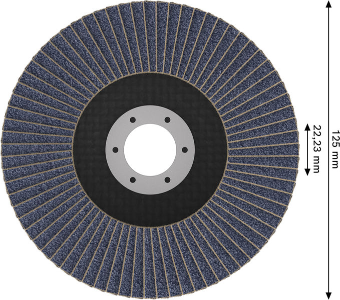 X451 Fächerschleifscheibe, 125 x 22,23&nbsp;mm, K60, Z29, 60-tlg Produktbild img5 L