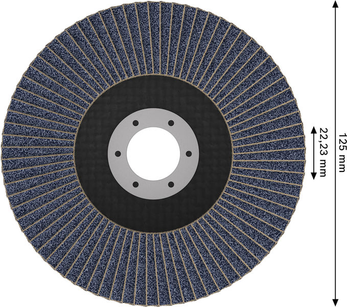 X451 Fächerschleifscheibe, 125 x 22,23&nbsp;mm, K80, Z29, 60-tlg Produktbild img5 L