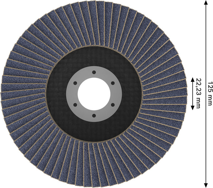 X451 Fächerschleifscheibe, 125 x 22,23&nbsp;mm, K40, Z27, 60-tlg Produktbild img5 L