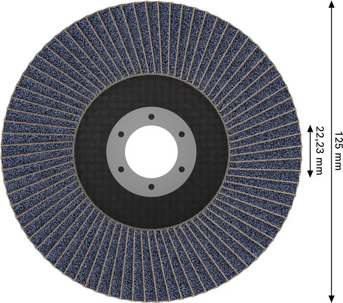 X451 Fächerschleifscheibe, 125 x 22,23&nbsp;mm, K80, Z27, 60-tlg Produktbild img5 L