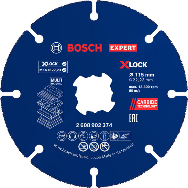 EXPERT Multi Material Carbide-Trennscheibe, 115 x 22,23&nbsp;mm, X-Lock, 10-tlg. Produktbild img1 L