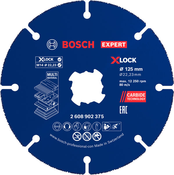 EXPERT Multi Material Carbide-Trennscheibe, 125 x 22,23&nbsp;mm, X-Lock, 10-tlg. Produktbild img1 L