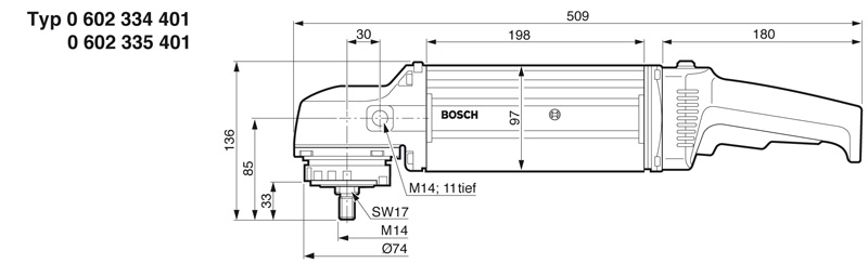 Hochfrequenz-Winkelschleifer HWS 810/230, 2000 W, 135 V, 6600 U/min Produktbild img2 L