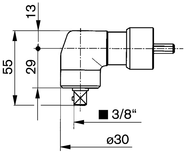 Winkelkopf 3/8"- Vierkant Produktbild img2 L