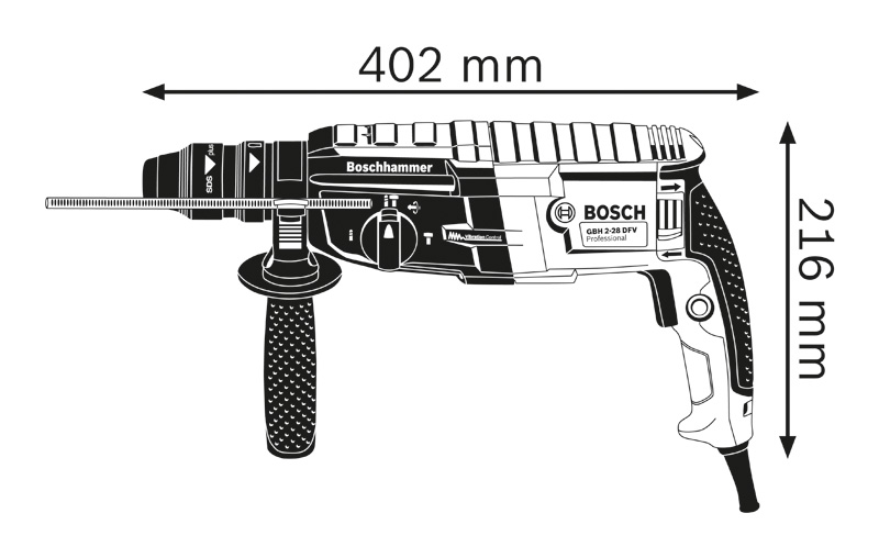 Bohrhammer mit SDS plus GBH 2-28 F im Handwerkerkoffer Produktbild img3 L