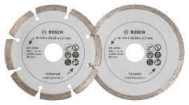 Diamanttrennscheibe für Fliesen und Baumaterial, Durchmesser: 115 mm, 2er-Pack Produktbild