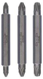 Doppelklingenbit-Set, 3-teilig, PZ1, PZ1, PZ2, PZ2, PZ3, PZ3, 60 mm Produktbild