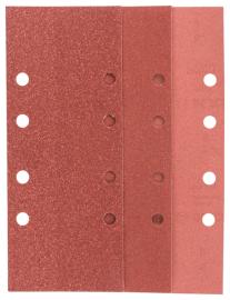 Schleifblatt-Set für Schwingschleifer, 25-teilig, 8 Löcher, 93 x 230 mm, 60-240 Produktbild