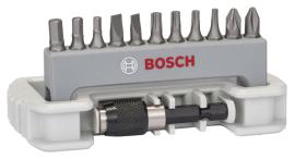 11-tlg. Schrauberbit-Set inklusive Bithalter, PH, PZ, T, S, HEX, 25 mm Produktbild
