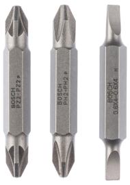 Doppelklingenbit-Set, 3-teilig, S0,6x4,0, S0,6x4,0, PH2, PH2, PZ2, PZ2, 45 mm Produktbild