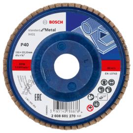 Fächerschleifscheibe X431 Standard for Metal, gerade, 115 mm, 40, Kunststoff Produktbild
