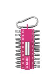 21-teiliges Schrauberbit-Set mit Snap-hook, Pink Produktbild